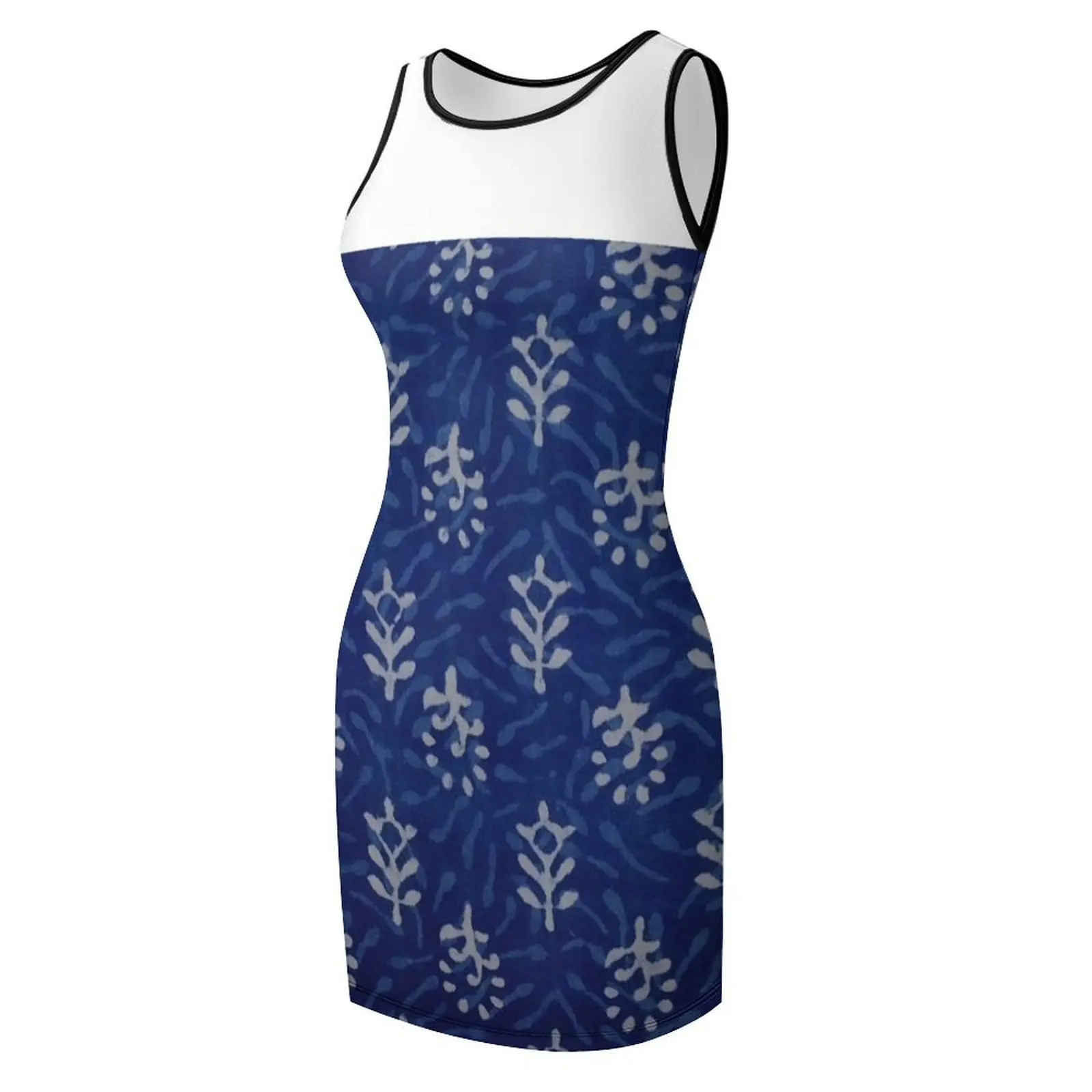 Traditional Tshirt Indian Jaipur Hand Block Print Sleeveless Sundress clothes for women dress for women 2025