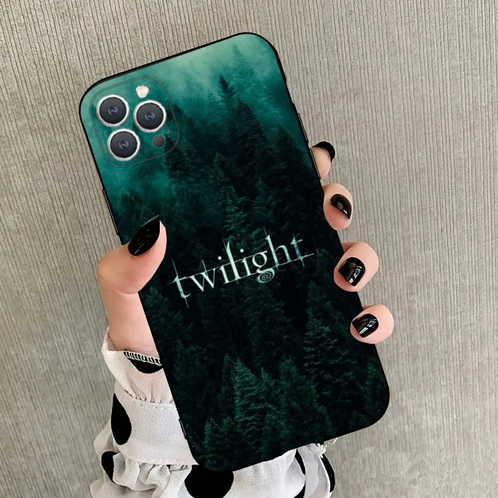 Team Edward Jacob T-Twilight  Phone Case For iPhone 15,14,13,12,11,Plus,Pro Max,XS,X,XR,SE,Mini,8,7 Soft Silicone Black Cover