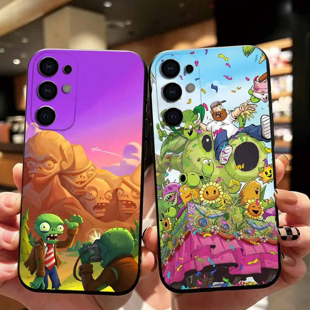 Game Plants vs. Zombies Phone Case Black Silicone Soft For Samsung S26,S25,S24,S23,S22,S21,S30,Ultra,Plus,Fe,Lite Gift