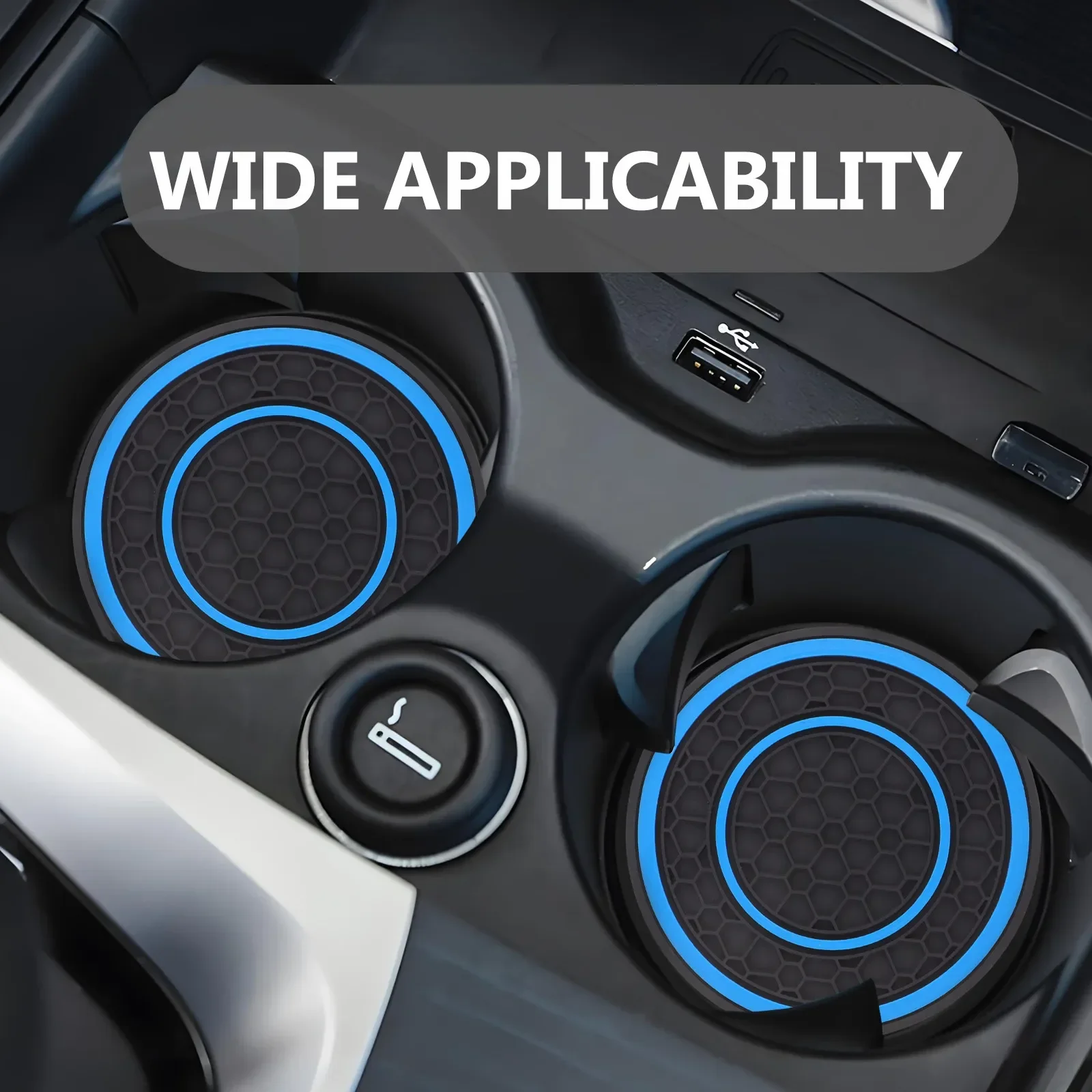 2pcs Universal Car Water Cup Holder Circular Coasters Non-Slip and Anti-dust Insert Auto Cup Mat Vehicle Interior Accessories