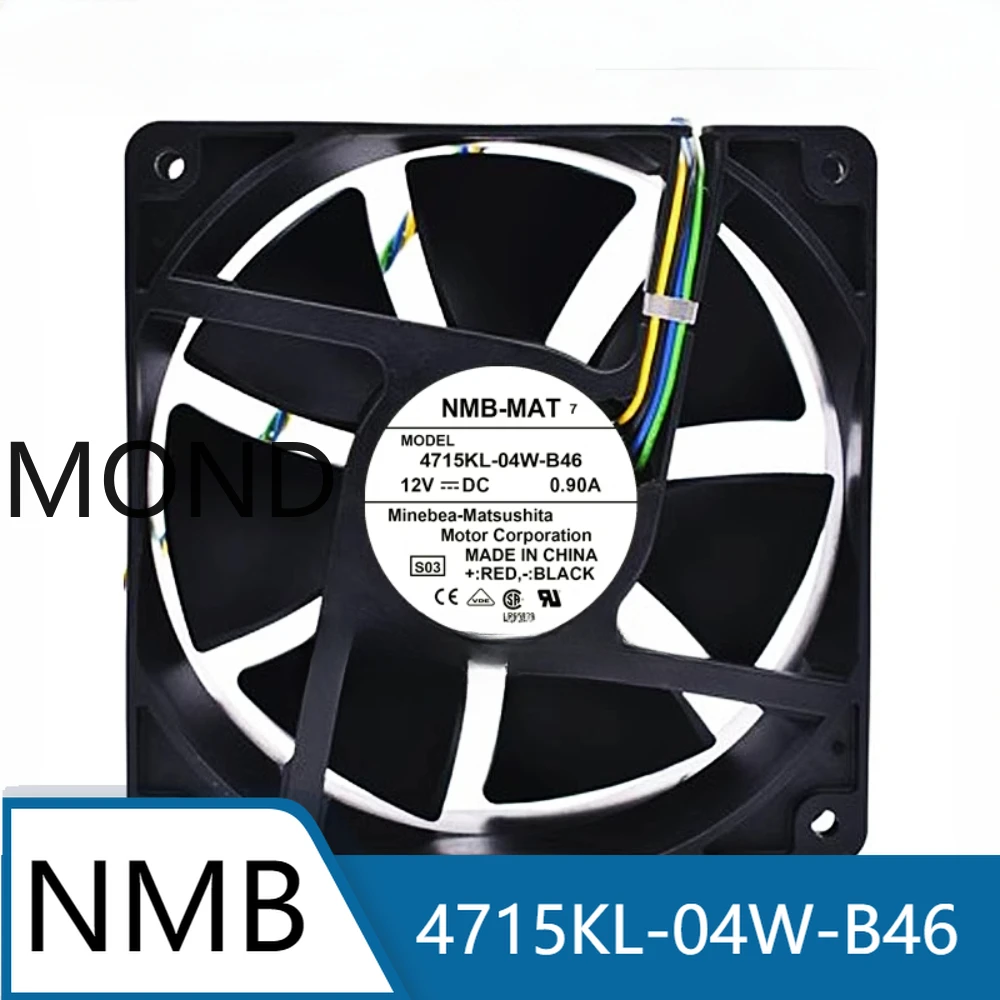 

4715KL-04W-B46 NMB 12CM 12038 12V 0.90A 4-wire Temperature Controlled Cooling Fan with High Wind Capacity