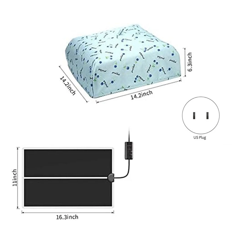 حصيرة علاج الراتنج سريعة مع وسادة حرارية سيليكون ، سخان الايبوكسي ، غطاء الموقت ، قابس الولايات المتحدة #6
