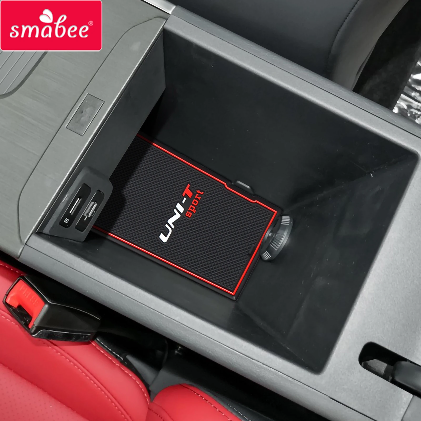 Smabee Anti-Slip Gate Slot Mat for Changan UNI-T 2021 2022 2023 Non-Slip Door Groove Pad Cup Holder Interior Accessories Coaster