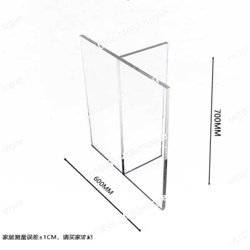 

Simple wrought iron V leg bracket, table leg acrylic suspension transparent foot T-shaped coffee table foot bracket