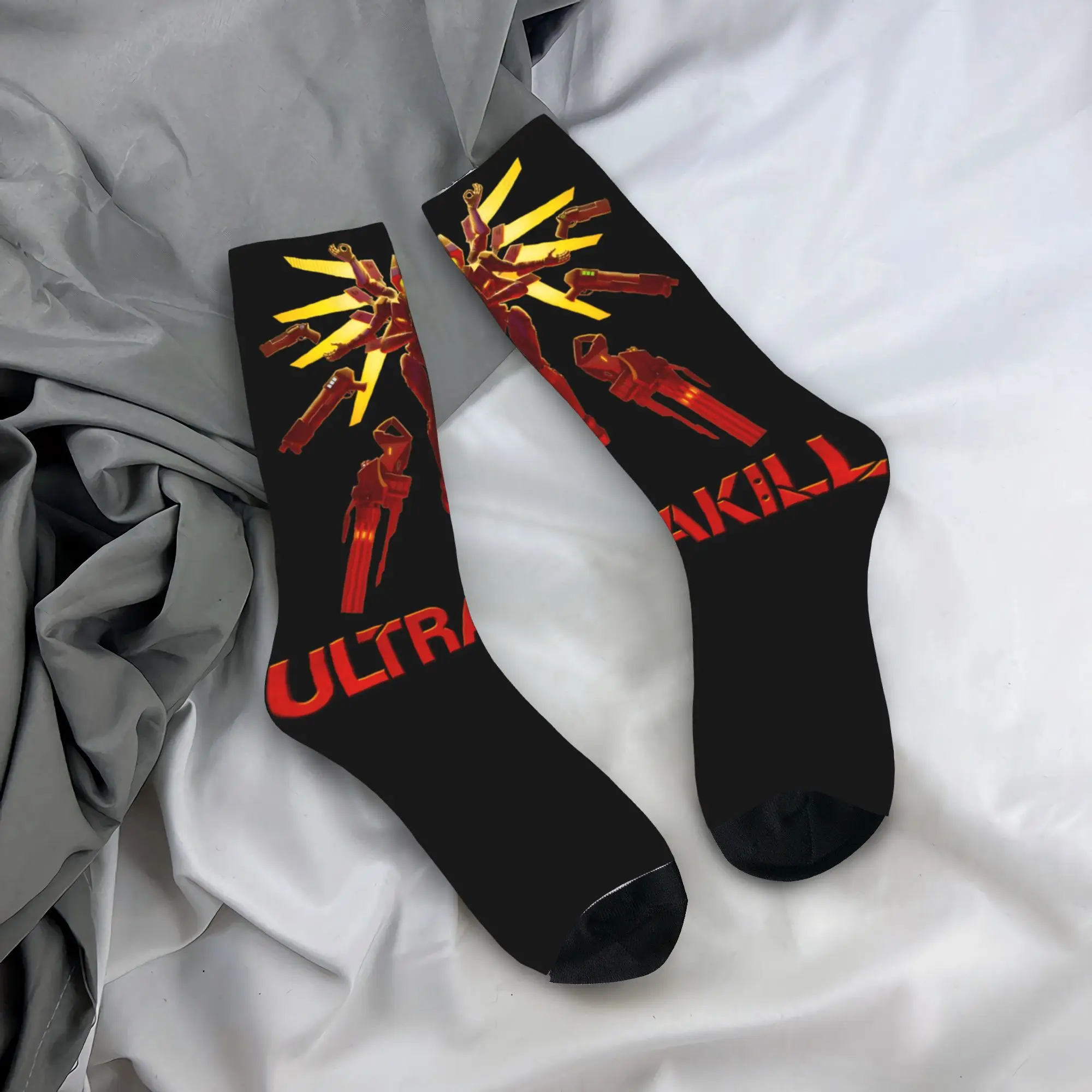 

Ultrakill Socks Video Game Custom Stockings Anti Bacterial Men Socks Comfortable Autumn Funny Skateboard Socks
