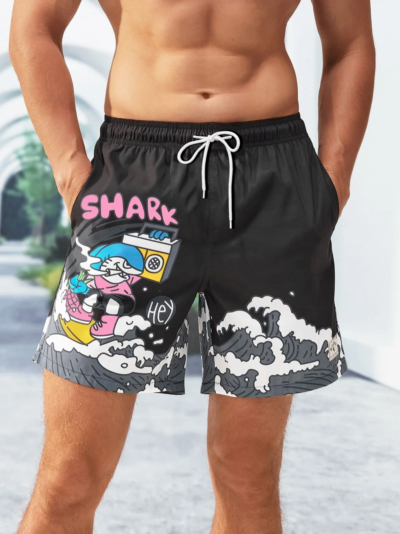 Summer New Men\'s Shorts 3D Duck Dinosaur Print Popular Sports Shorts Soft and Comfortable Leisure Polyester Beach VacationShorts