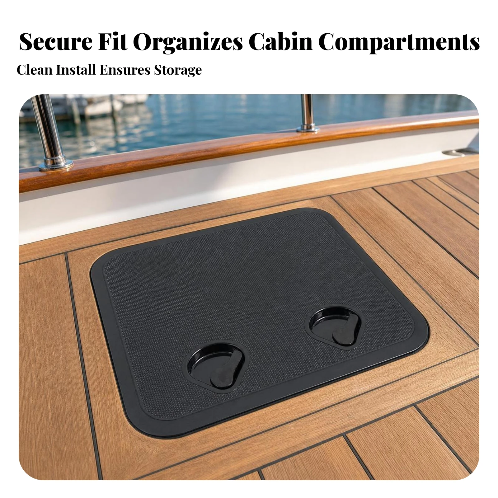 Boat Hatch Cover with Recessed Handles Anti-Corrosion Deck Hatch with Handles Access Lid Long-Lasting Fiberglass-Reinforced
