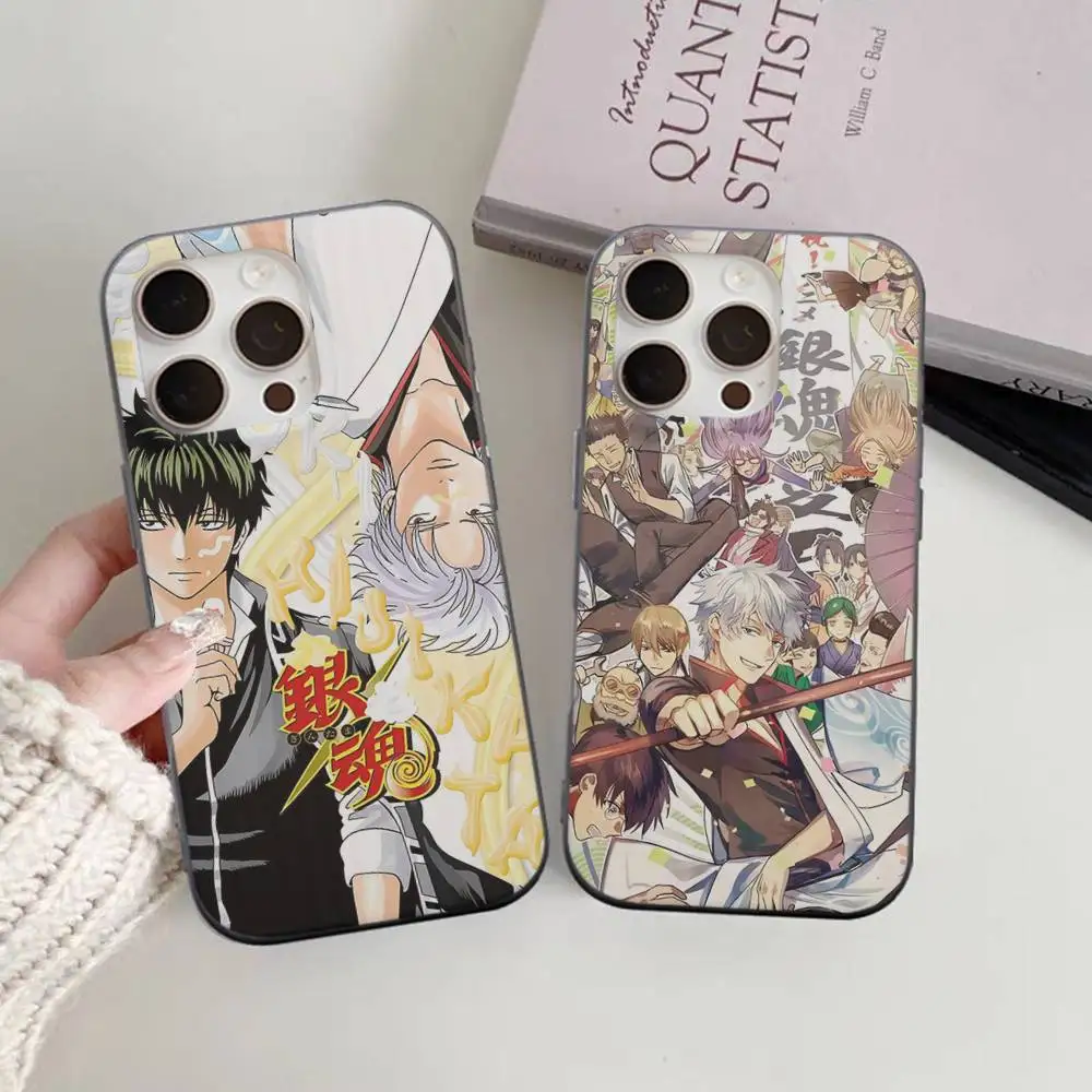 Image of G-GINTAMA Anime Handyhülle Gestreiftes Silikon für iPhone 11 12 13 14 15 16 17 Plus Pro Max Cover