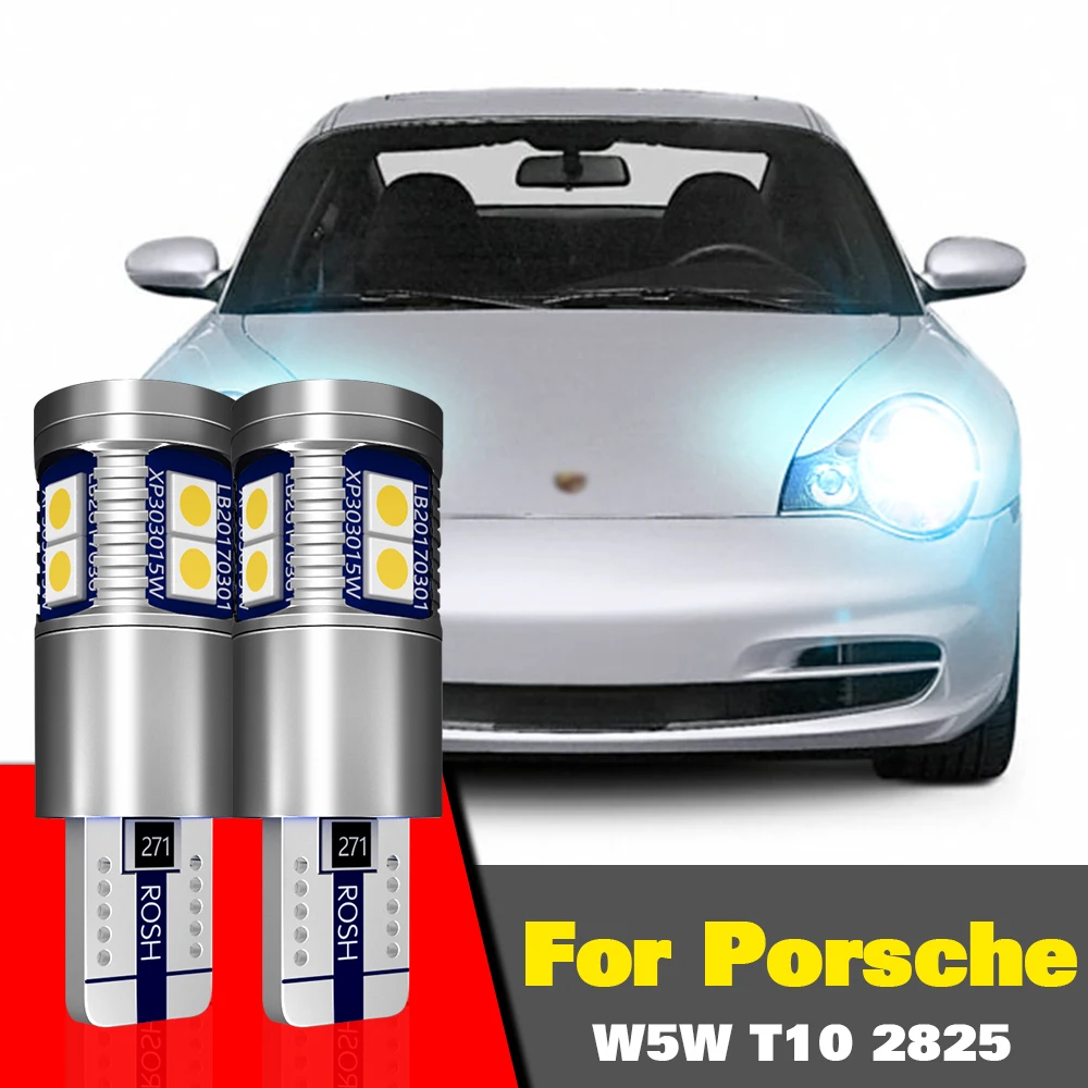 For Porsche 911 996 997 Boxster 986 987 Cayenne 9PA Accessories Parking Light W5W T10 2pcs LED Clearance Lamp