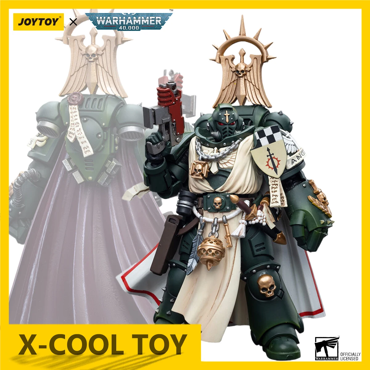

JOYTOY Warhammer 40K Action Figure 1/18 Dark Angels Master with Power Fist Anime Figurine Joints Moveable Model Collection Toys
