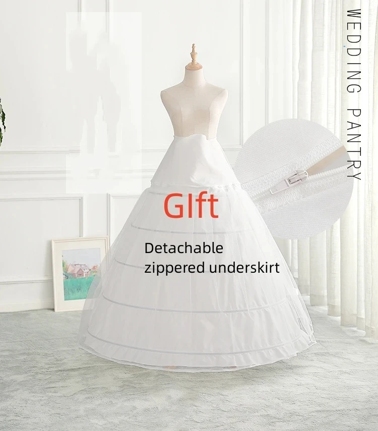 فستان زفاف بذيل لؤلئ ، رائع ورائع ، مكشوف الكتفين ، خيوط رئيسية صغيرة ، صناعة ثقيلة للغاية ، عروس مطرز ، جديد ،