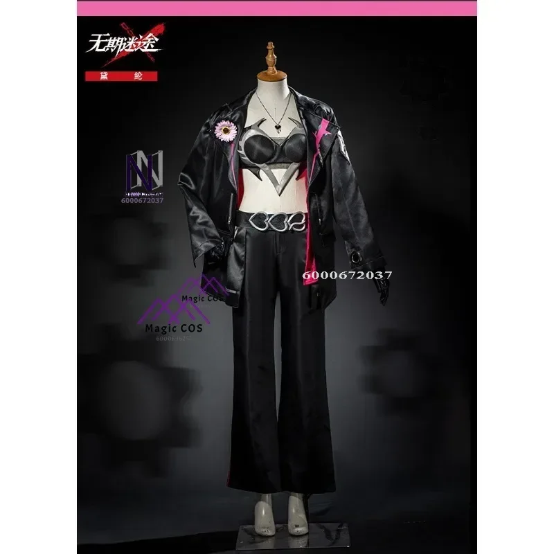 

Game Path To Nowhere Deren Cosplay Costume Black Printed Coat Full Set Sexy Adult Women Carnival Party Outfit New Arrival