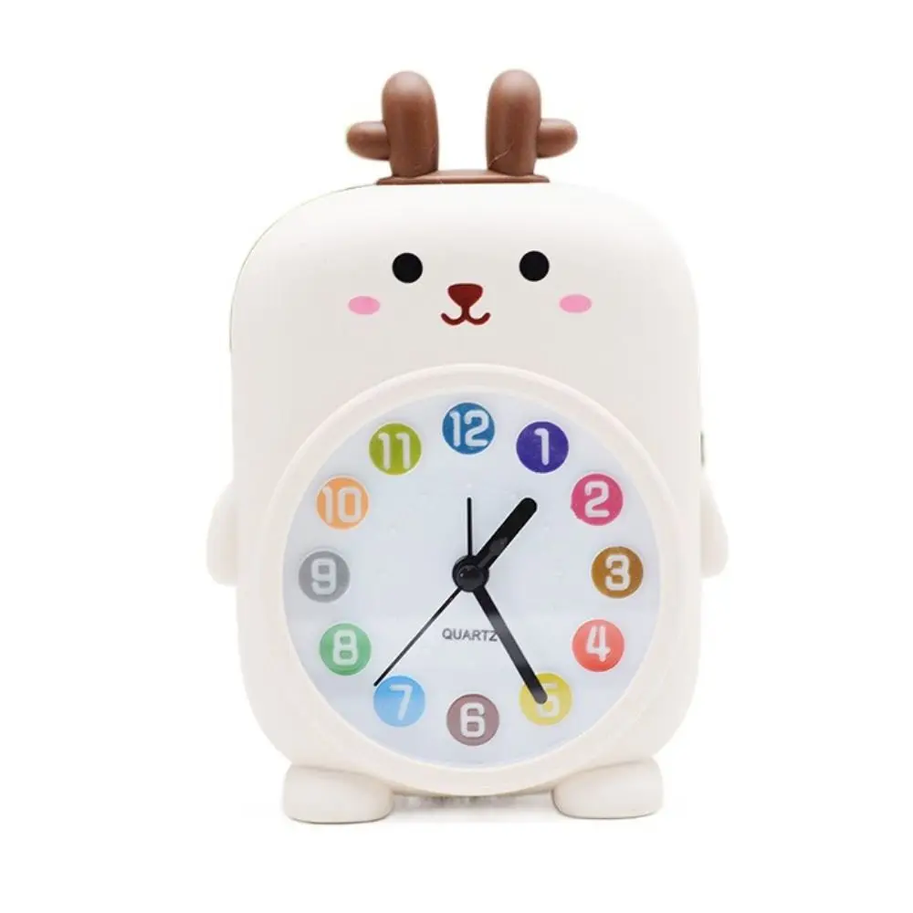 Multi-function Animal Pattern Desktop Mute Clock Funny Cartoon Student Alarm Clock Cute Small Desk Clock Bedroom