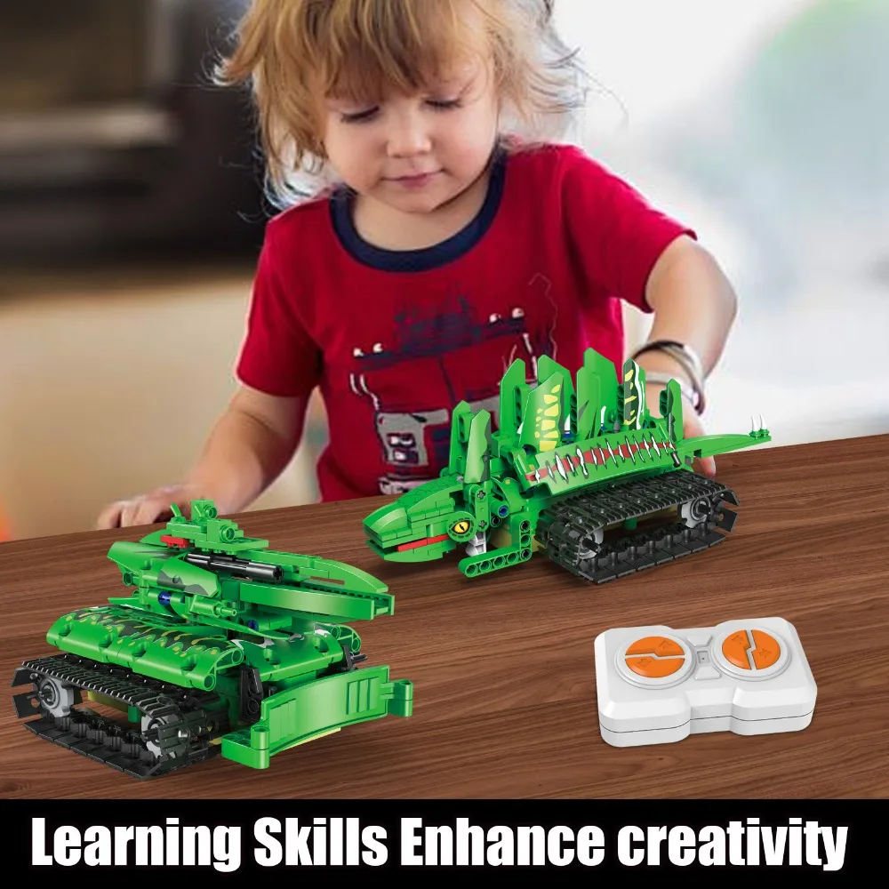 5 en 1 ville technique télécommande déformé Robot dinosaure blocs de construction Jurassic Rex APP RC briques jouets pour enfants cadeaux