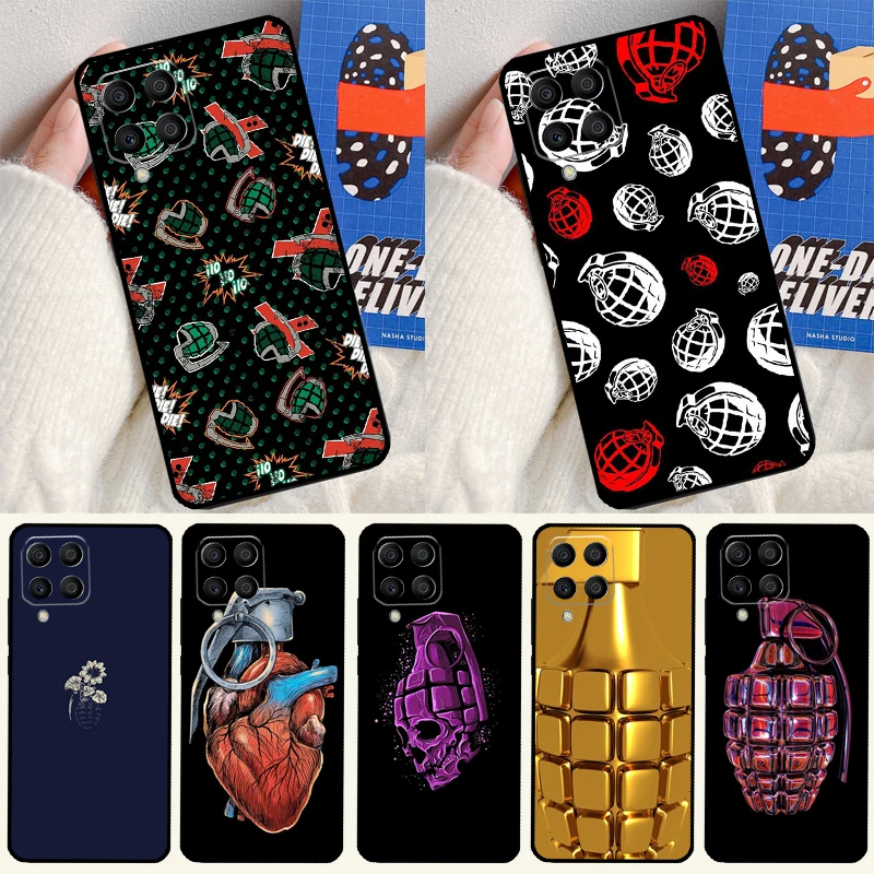 Weapons Hand Grenade For Samsung Galaxy M33 M13 M23 M53 M15 M55 M31 M51 M14 M34 M54 M20 M30s M32 M52 Phone Case