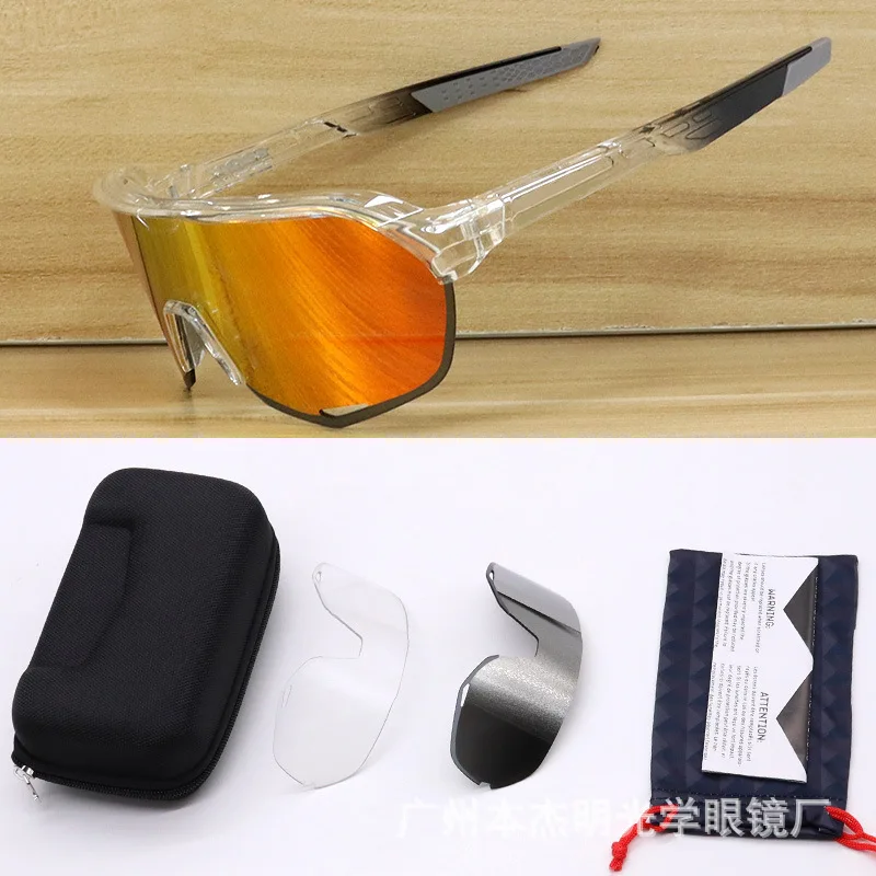 Óculos De Sol Para Esportes Ao Ar Livre, Mountain Bike Glasses, Road Bike Cycling Gear, 3 Lentes