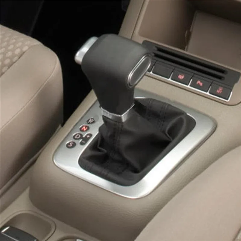 

A42M-4X Автомобильная ручка переключения передач AT, рычаг переключения передач, ручка переключения передач, кожаный чехол для Skoda Tiguan Touran Bora Passat