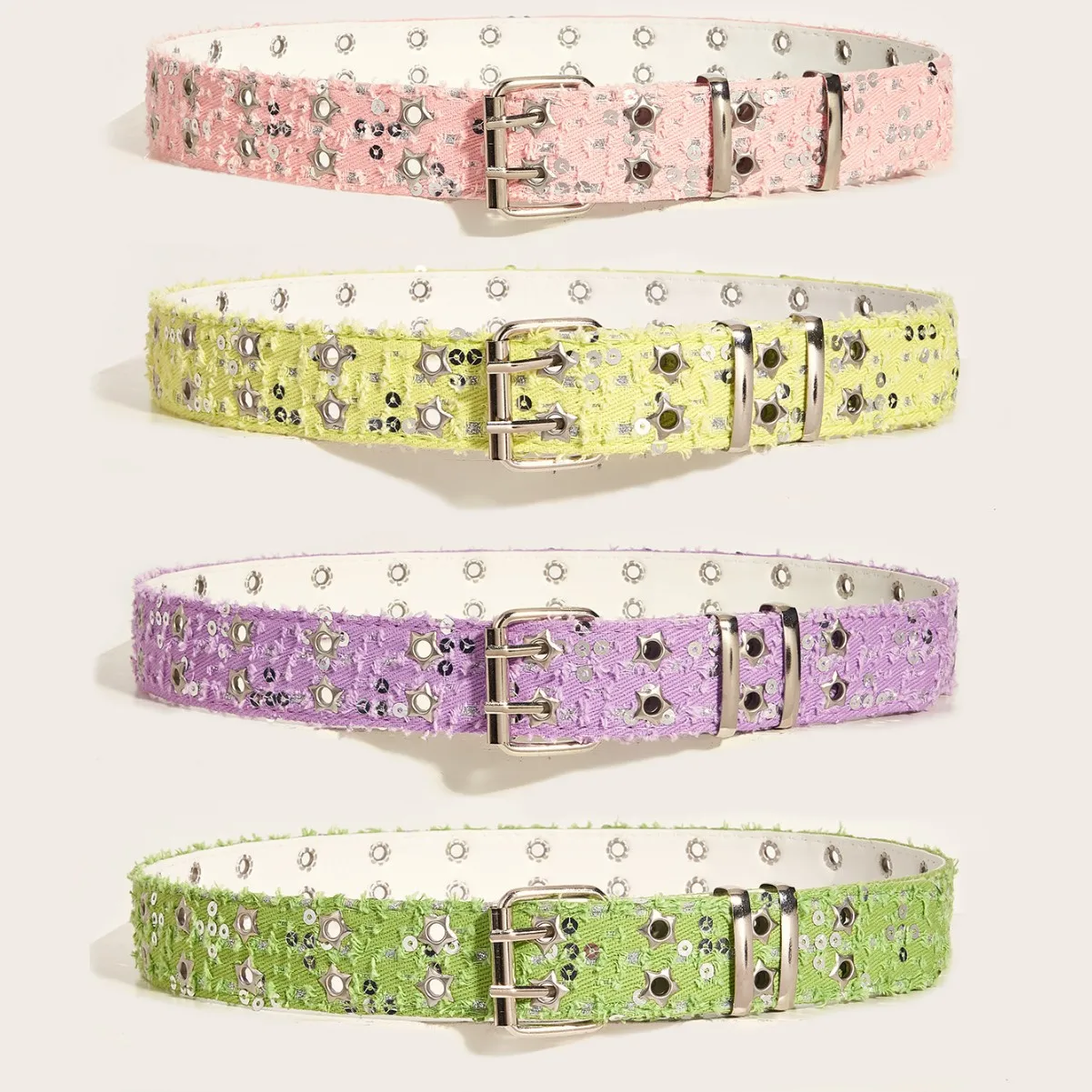 

Punk Style Star Double-breasted Belt Korean Version Jeans Fashion Decorative Belt Corns Belt Belt Women
