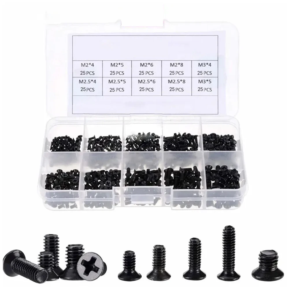 Screw Set KM2 2.5 KM3Machine Laptop Screws Flat Head Phillips Drive Accessories for Repair Computer Electronic Laptop Screws Kit image 2