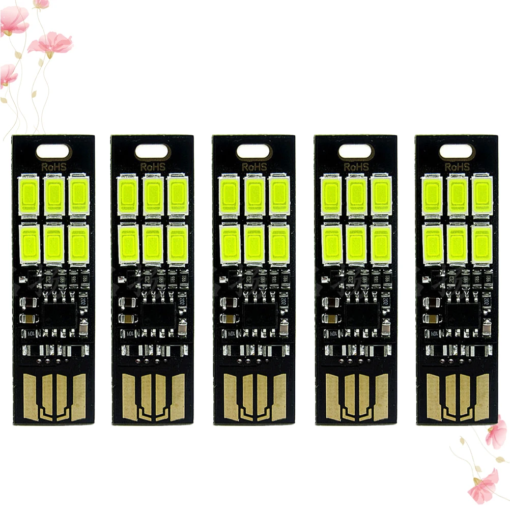 

5pcs Touch Lamps Bright Led Emergency Portable Lamp Durable Adjustable Light For Outdoor Camping Hiking Usb Powered Dual