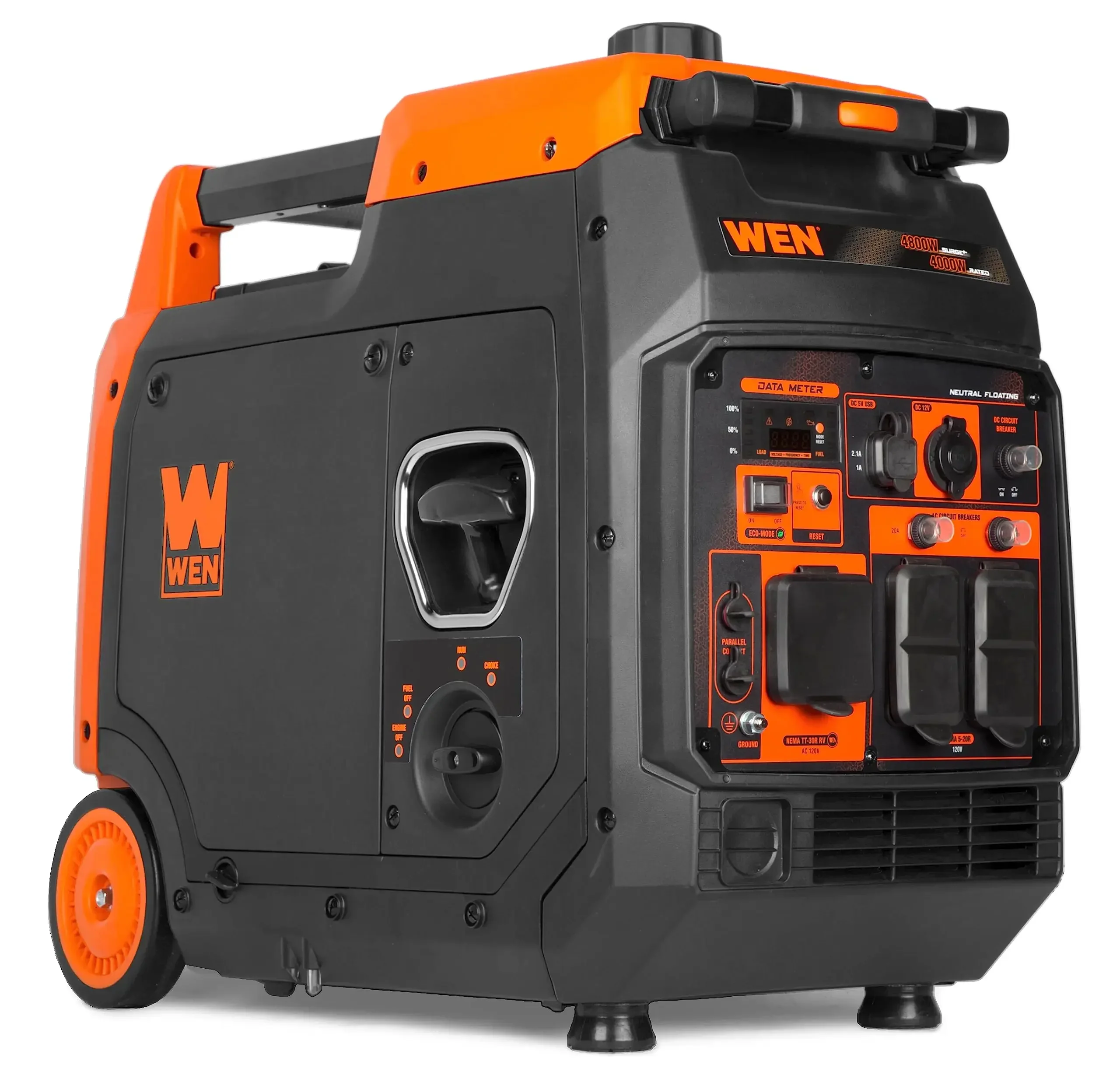 4800-Watt Portable Inverter Generator 224cc Engine Generates Up To 4800 Surge Watts and 4000 Rated Watts