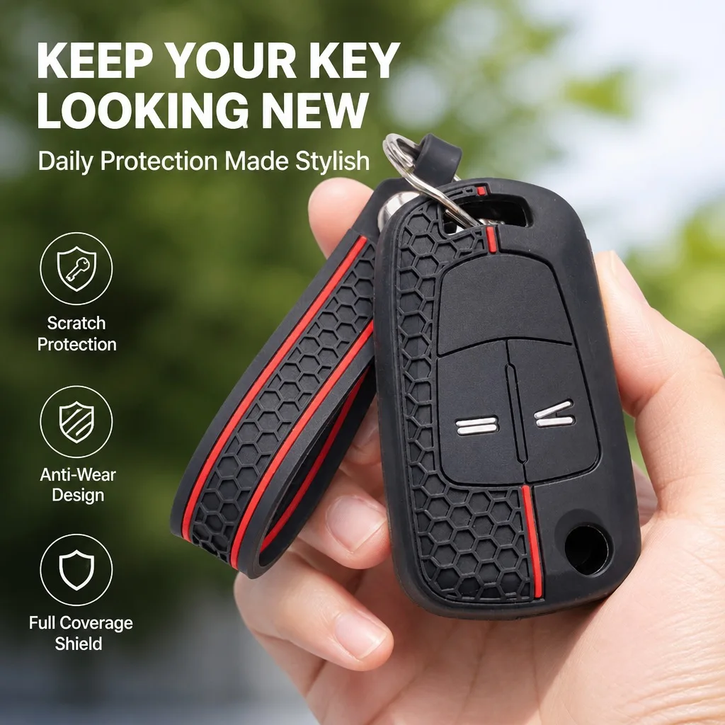 Key Cover for Opel Models Astra Scratch Resistant Shield Original Car Key from Damage Shockproof Soft Grip Button Friendly