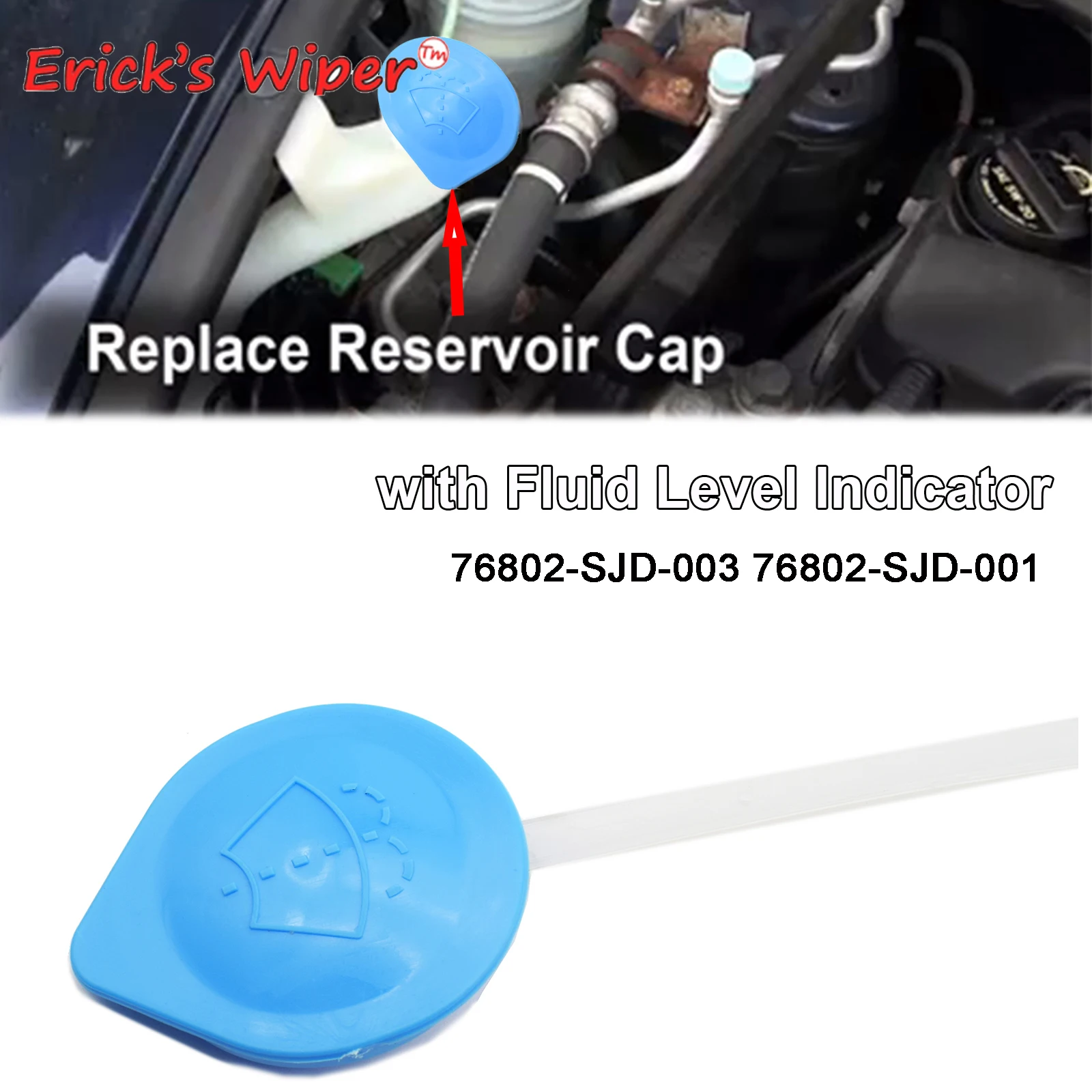 Erick's Wiper Wiper Washer Fluid Reservoir Bottle Lid Cap Cover For Honda Integra Vigor CR-V Insight Civic Accord del Sol S2000