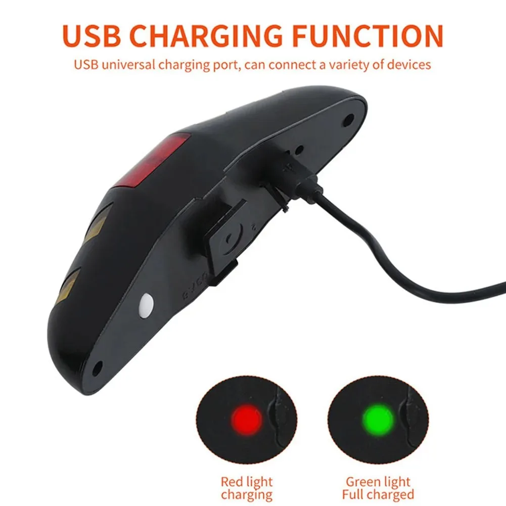 Bicycle Turn Signal Taillight USB Wireless Remote Control Mountain Bike Tail Light Intelligent Tail Light Bicycle Accessories