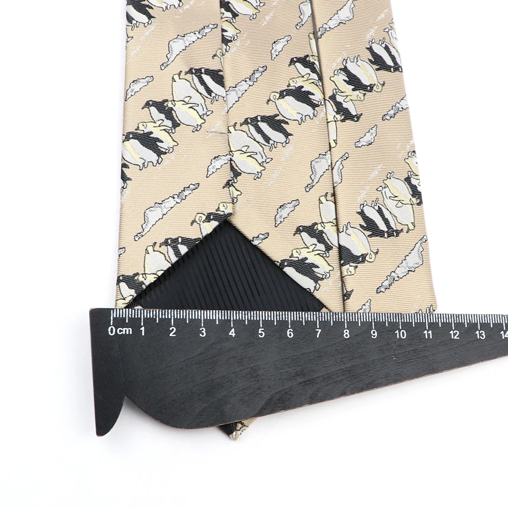 Hot Sale Horseback Riding Pattern Neckties Brown Polyester Ties For Men Wedding Business Party Wear Shirt Suit Accessories Gifts