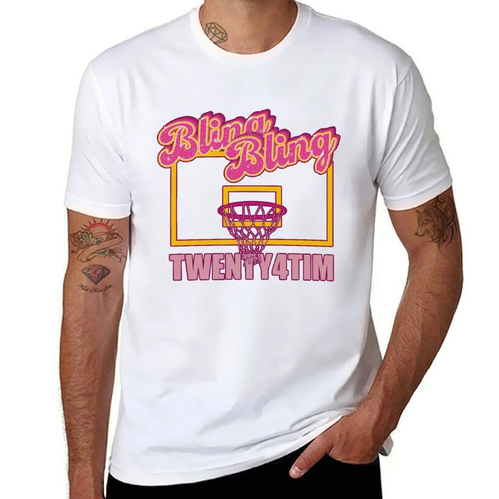 

TWENTY4TIM - BLING BLING T-Shirt man t shirt cotton man t shirt luxury T-Shirt