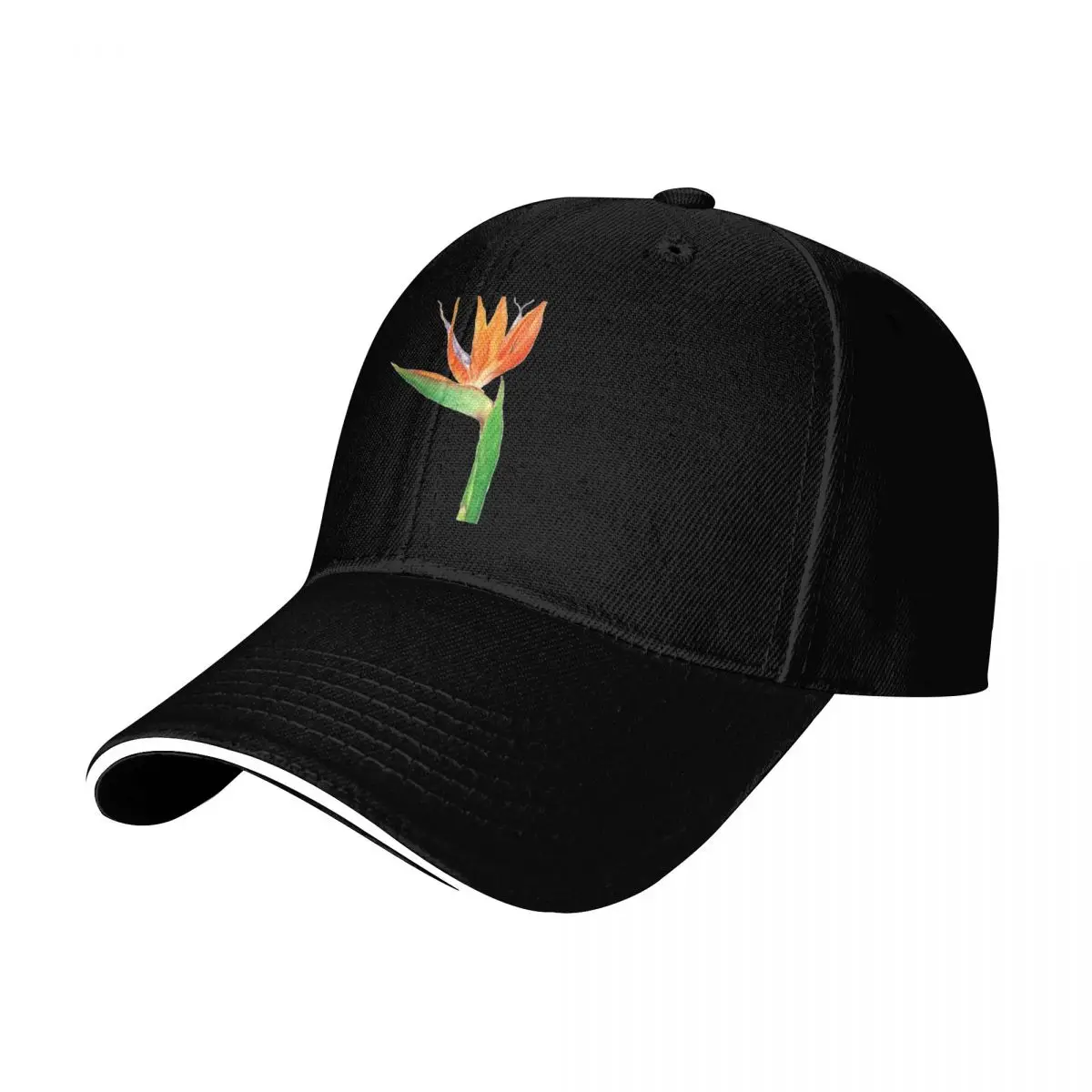 Bird of paradise Flower Watercolor painting Baseball Cap Men Women Casual Summer Sport Sun Cap