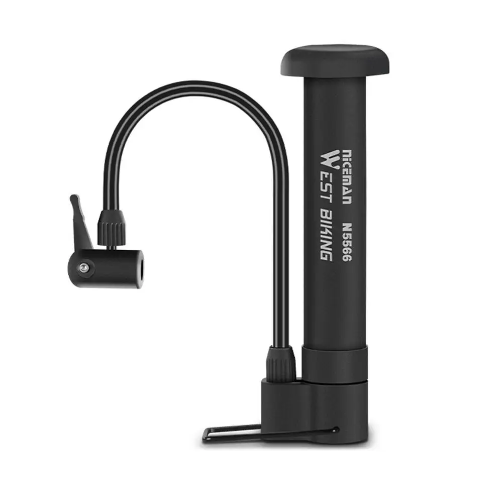 Bike Pump Inflator 80PSI High Pressure Bicycle Floor Pump With Gauge For Presta Schrader Valve Bicycle Pumps Bike Accessories