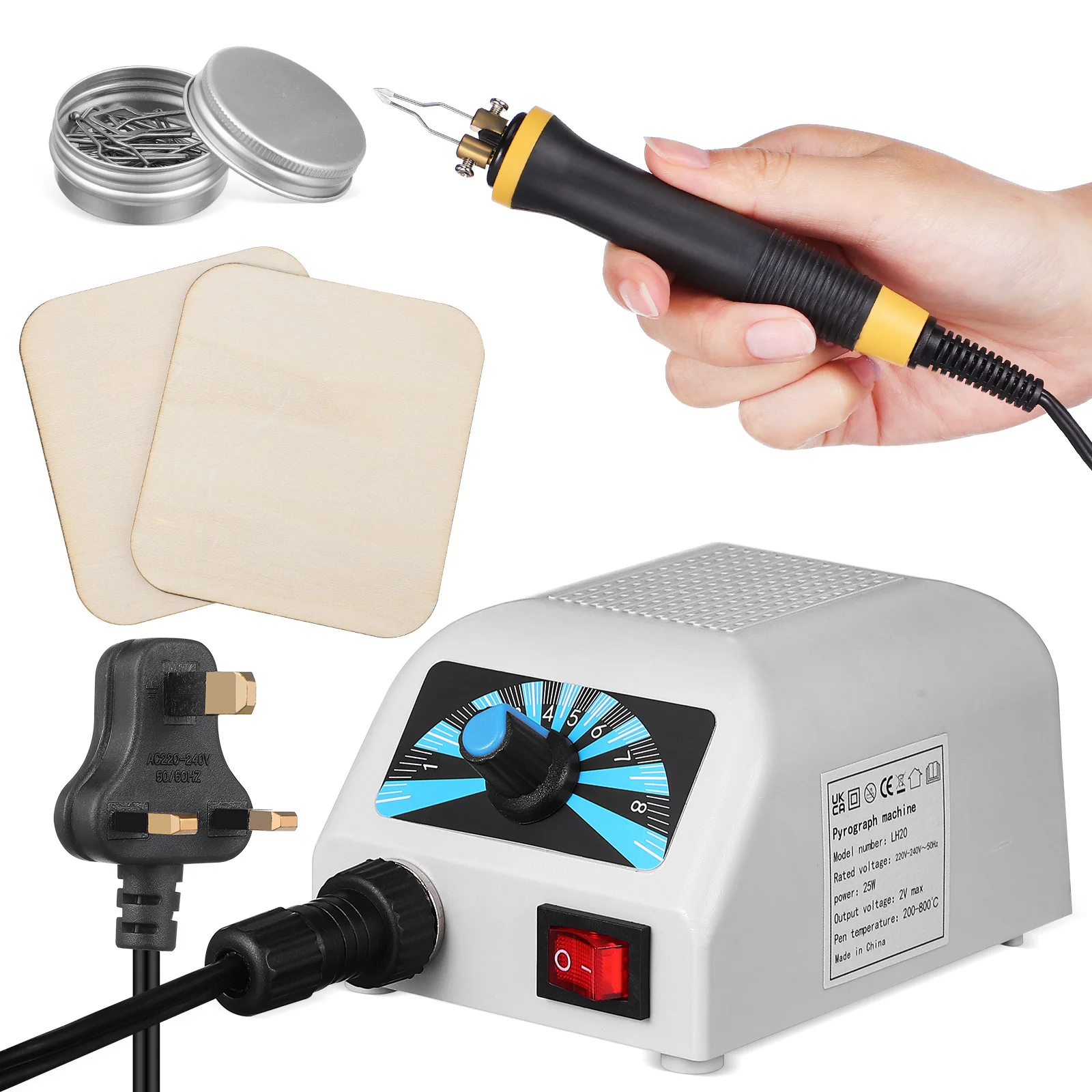 

Professional Pyrography Wood Burner Pen Precision Engraving Embossing DIY Art Kit for Wood Paper Engraving Tool Set