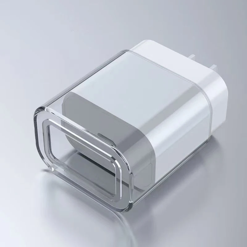 For Apple 18W 20W Charger cover Transparent Cable Winder with Spiral Rope USB Data Cable Ends Protectors Wire Saver for IPhone