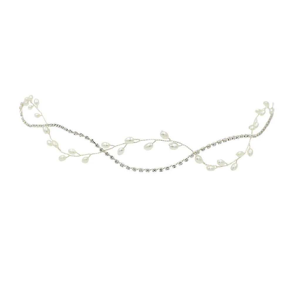 

Pearl Rhinestone Hairb Bridal Wedding Accessory Vintage Headwear Lightweight Safe Alloy Easy Fix Hair Decor Elegant Design
