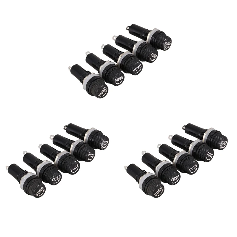 

AS95-15 Pcs AC 125V 15A 6 X 30Mm Panel Mount Fuse Holder