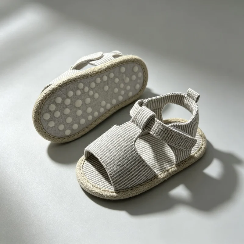 Baby Summer Sandals Soft Sole Anti-slip Walking Shoes Espadrille Toddler Girls Boys
