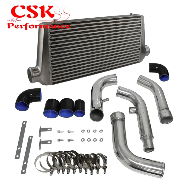 Immagine 4: Intercooler in alluminio nudo con barra e piastra Performance con kit tubo per Nissan 200SX Silvia S13 CA18DE CA18DET 1.8L 1989-1994