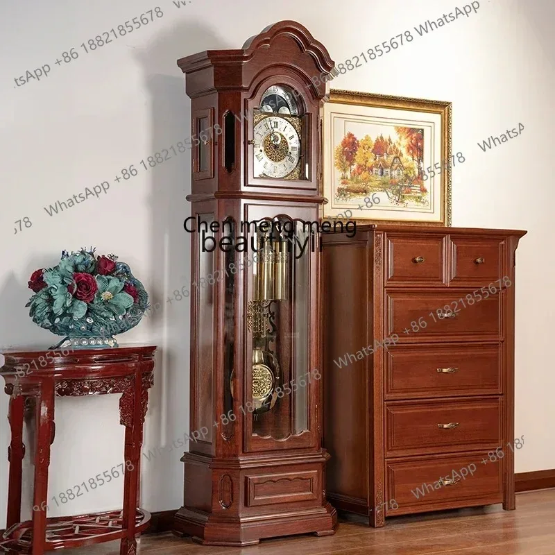 A   R New Chinese floor clock living room movement household European retro vertical pendulum clock R
