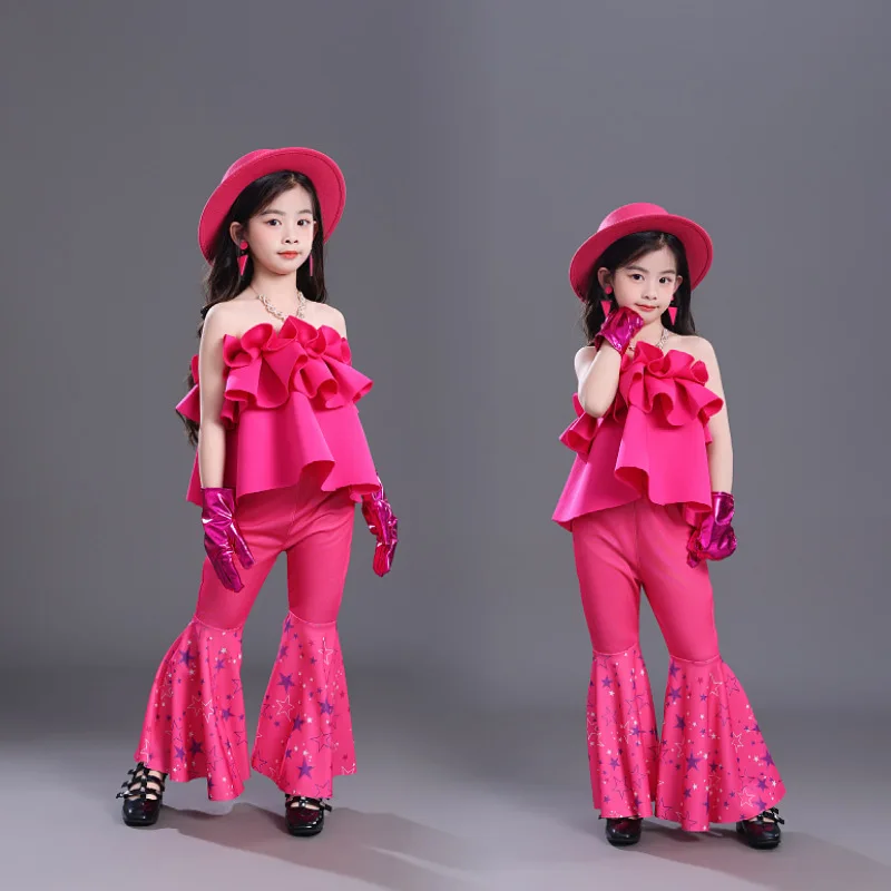 

Kindergarten Girls Hong Kong Style Performance Clothing Children's Jazz Dance Big Player Retro Studio 8090s Candy Clothing