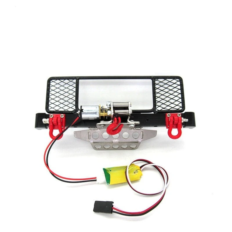 D90 D91 D99S remote control car modification, metal anti-collision bar with metal winch with control cable