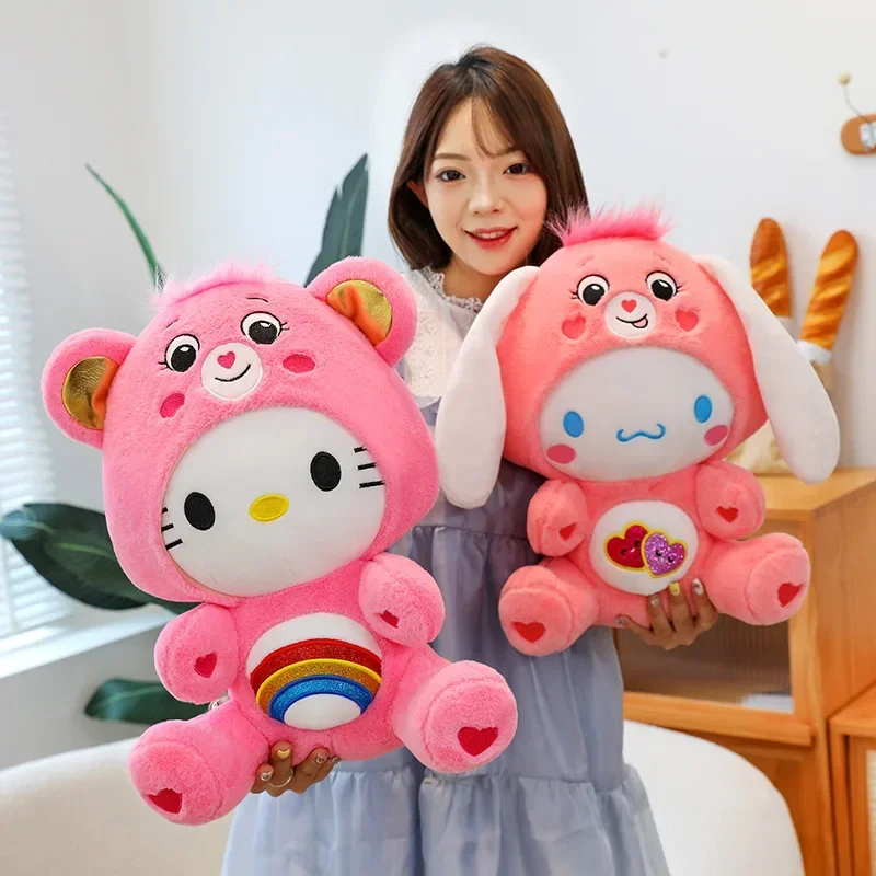 65 cm Leuke Sanrio Hello Kitty Cinnamoroll Badtz Maru Knuffel Big Size Cross-dressing Lotso Zacht Gevuld Kussen pop KT Kat Gift