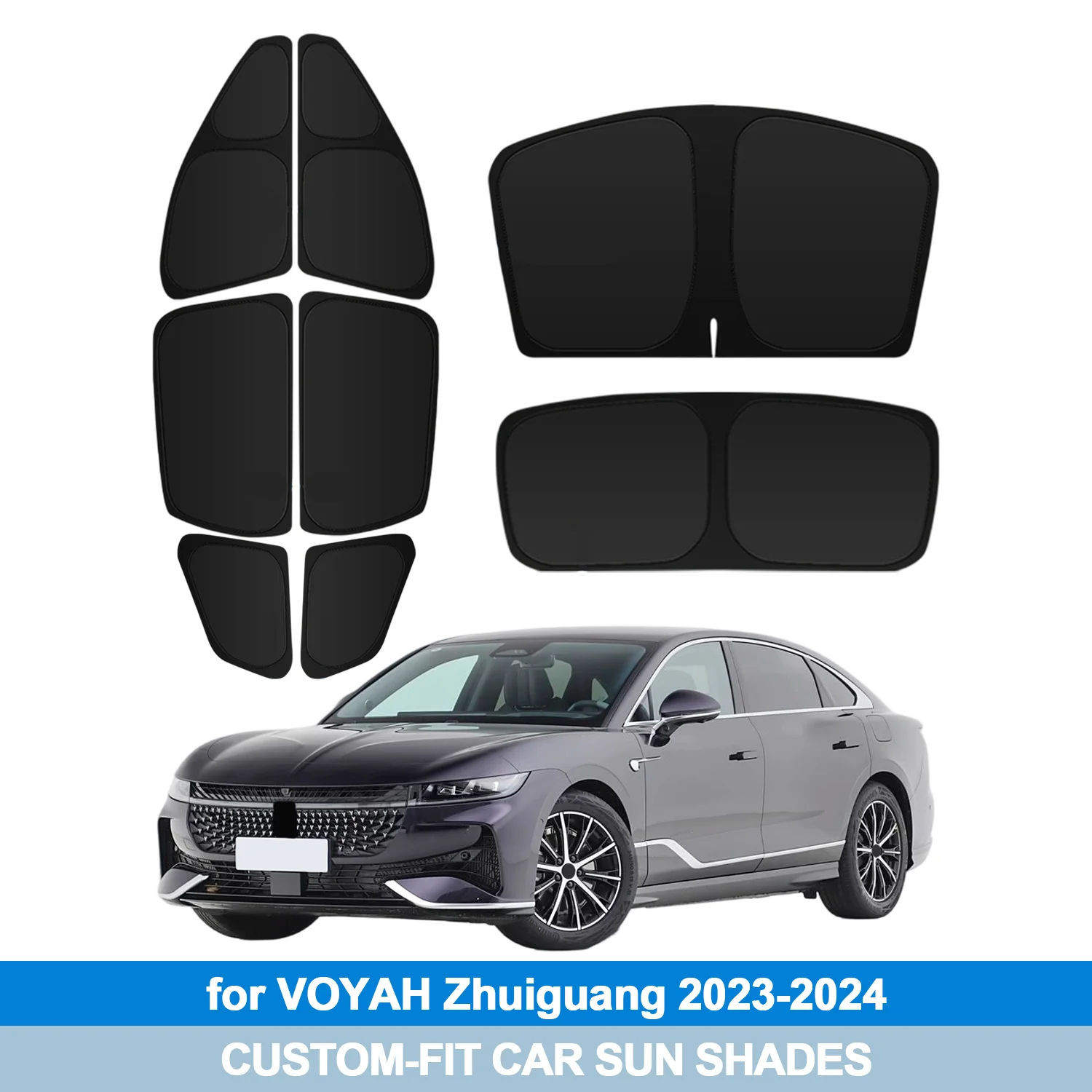 

For VOYAH Zhuiguang 2023-2024 Windshield Sun Shade Side Window Shades Cover Sun Visor Shield Privacy Protection Car Accessories