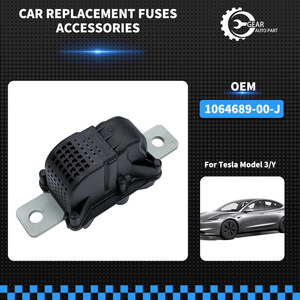 

NEW High Voltage Battery Disconnect Pyro Fuse For Tesla Model 3/Y 1064689-00-J Plasitc Black Car Replacement Fuses Accessories