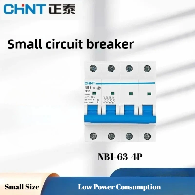 

Chint NB1-63 Miniature Circuit Breaker - 4P 10A-63A 6kA Breaking Capacity Overload & Short-Circuit Protection For Home