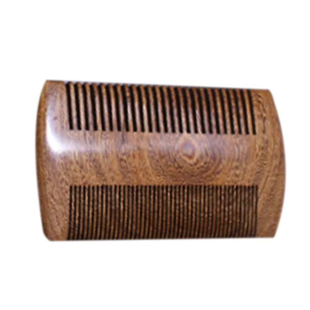 Women Men Use Green Sandalwood Pocket Beard & Hair Combs Handmade Natural Wood Comb with Fine and Wide Tooth