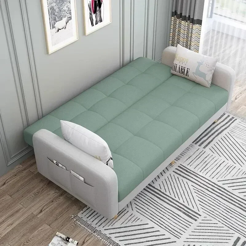 

Simple and Foldable Small Sofa Technology Fabric Sofa Small House Rental Household Simple and Modern Integrated Sofa Bed