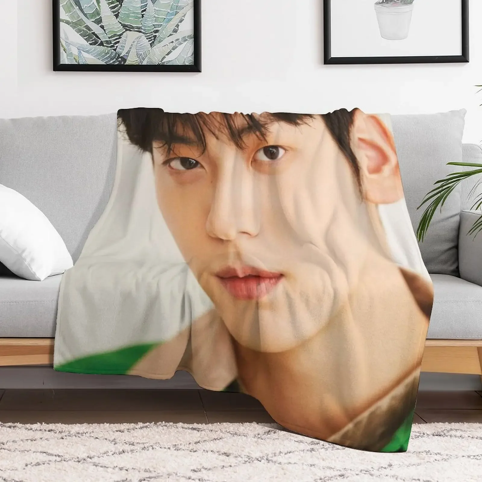 TXT Soobin 2022 photoshoot - Elle Men Throw Blanket Furry Sofa Throw For Baby Cute Plaid Blankets