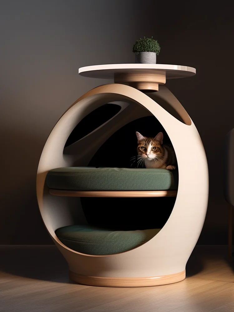 CX Cat Bedside Table Cat Nest Warm Winter Four Seasons Universal Semi-Closed Tea Table Side Sharing