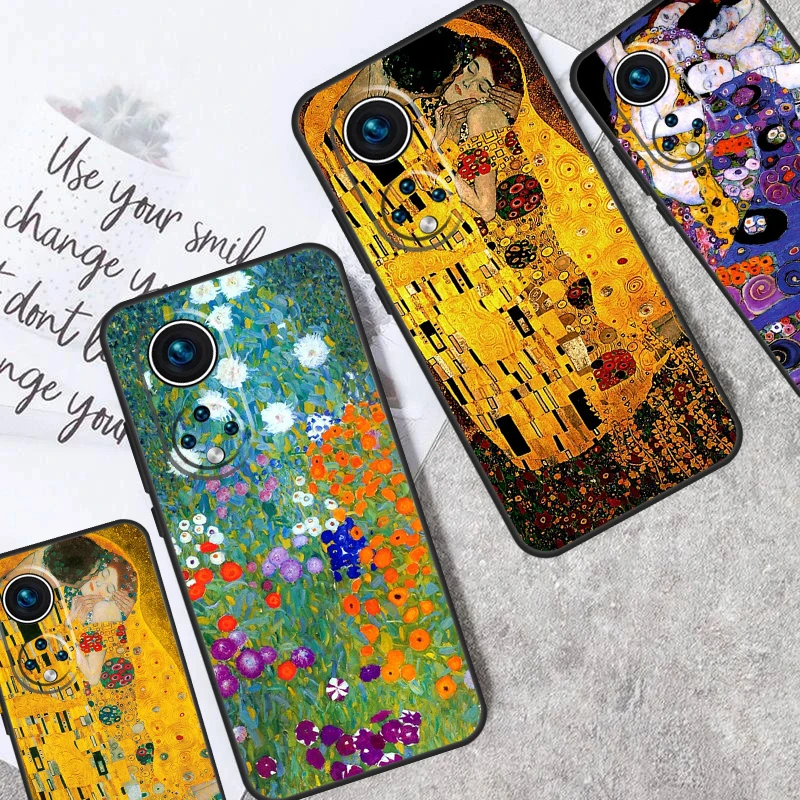 Starry Night Klimt Kiss Phone Case For Honor 70 50 90 Lite Magic 5 6 Pro X6 X7 X8 X9 X6a X7a X8a X9a X8b X9b Cover